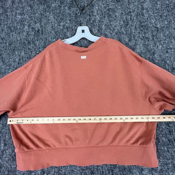 Nike Sweatshirt Womens 2X Plus Orange Sweater Crop Activewear Athleisure - Picture 8 of 10
